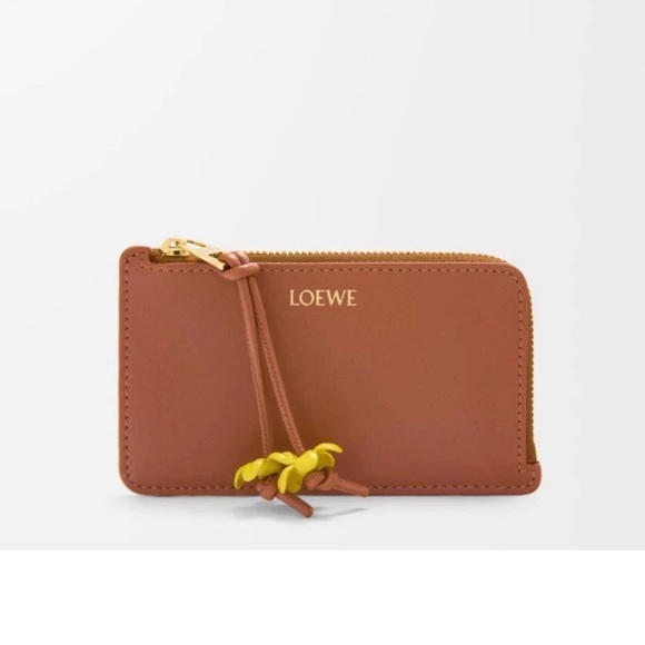 Loewe Handbags - Loewe Tan Leather Zip Card Holder